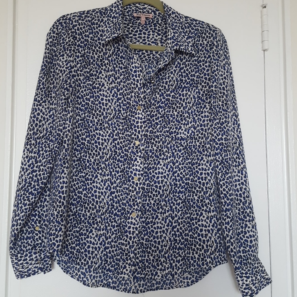Juicy Couture Button down shirt leopard small